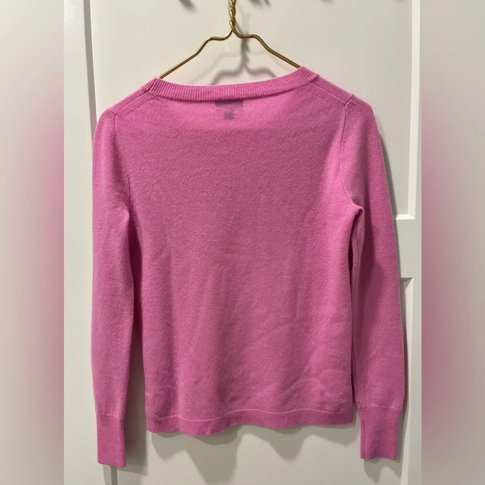 J. CREW  candy Pink  CASHMERE  slim  Fit Women's Sweater.  XXS preppy glam